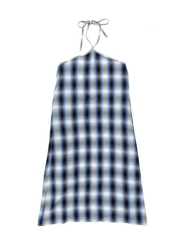 Rayon ombre check apron dress-レーヨンオンブルチェック Rayon ombre check apron dress-レーヨンオンブルチェック
