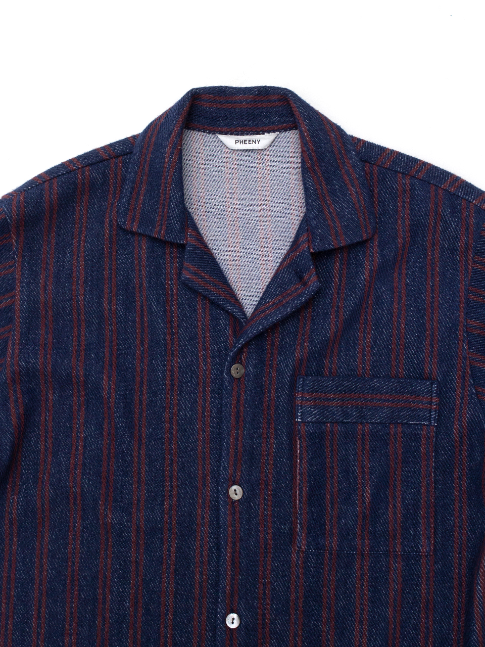 Rayon ombre check apron dress-コットンインライストライプ