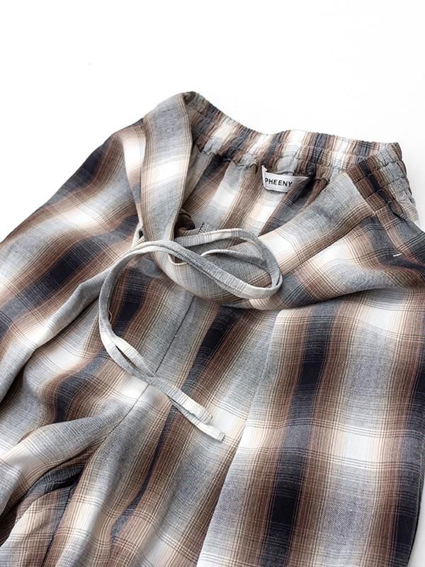 PHEENY(フィーニー) Rayon ombre check 2 tuck slacks | STRATO BLOG