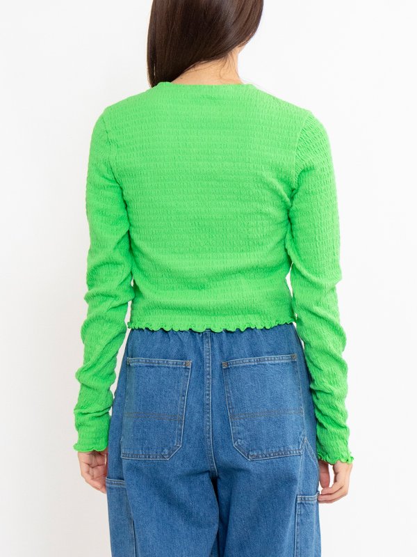 11日限定値下げ！今期未使用品　PHEENY コットンシャーリングカーディガン Cotton shirring cardigan -コットンシャーリングカーディガン