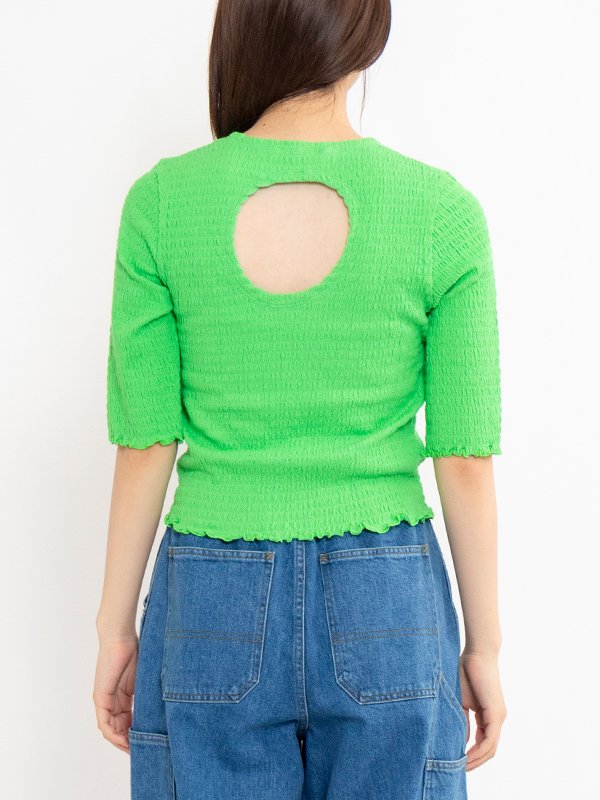 Cotton shirring cardigan -コットンシャーリングカーディガン