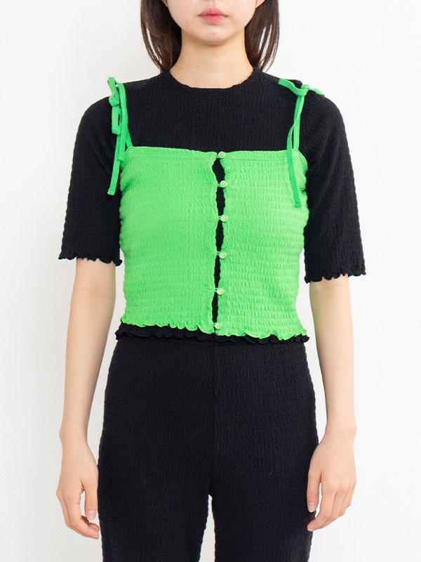 PHEENY フィーニー Velours border L/S ベロアボーダーロング
