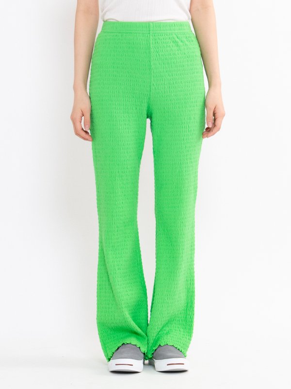 PHEENY/RANDOM RIB FLARED PANTS(IVORY)