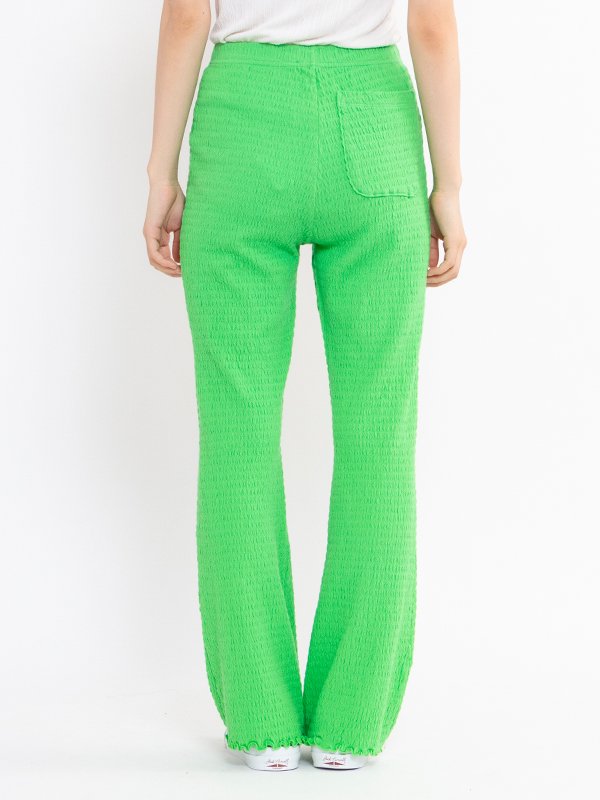 Cotton shirring flared pants -コットンシャーリングフレア Cotton shirring flared pants -コットンシャーリングフレア