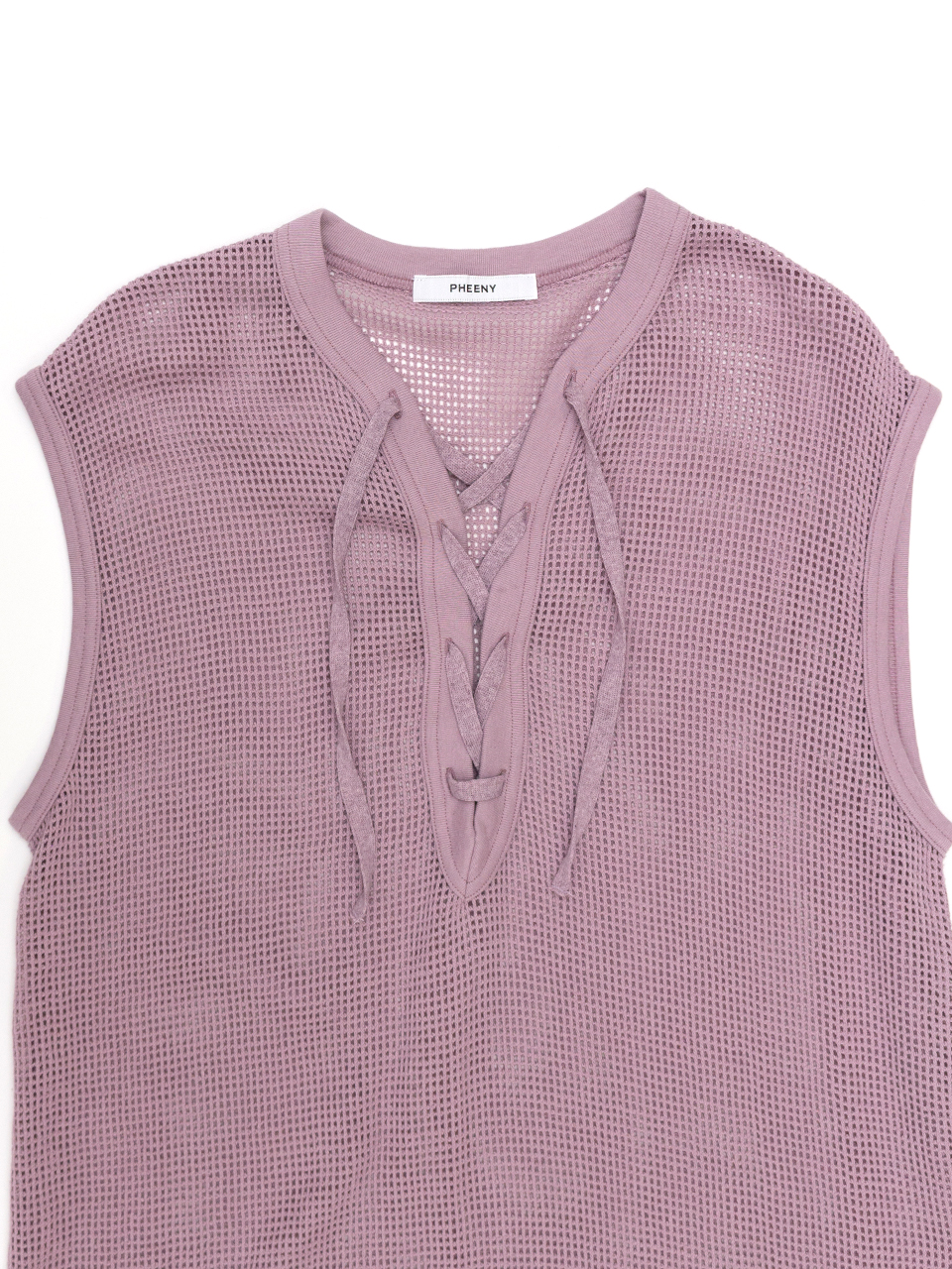 PHEENY【 womens 】Basket mesh lace up long sleeve | Terminal
