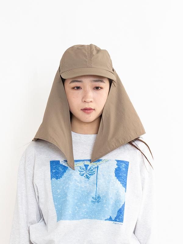 Nylon taffeta cap with scarf-ナイロンタフタキャップウィズ Nylon taffeta cap with scarf-ナイロンタフタキャップウィズ