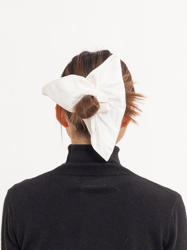 Silk Square Medium Scrunchie-シルクスクエアミディアム