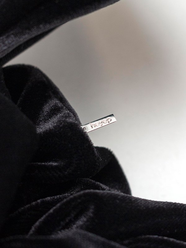 Large Velour Ribbon Scrunchie-ラージベロアリボンシュシュ