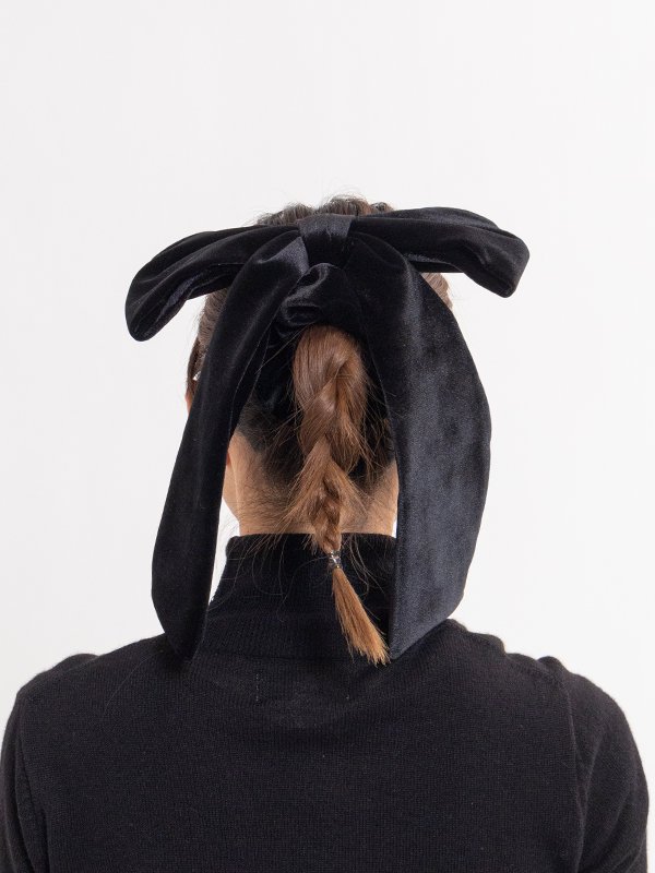 heyep Large Velour Ribbon Scrunchie