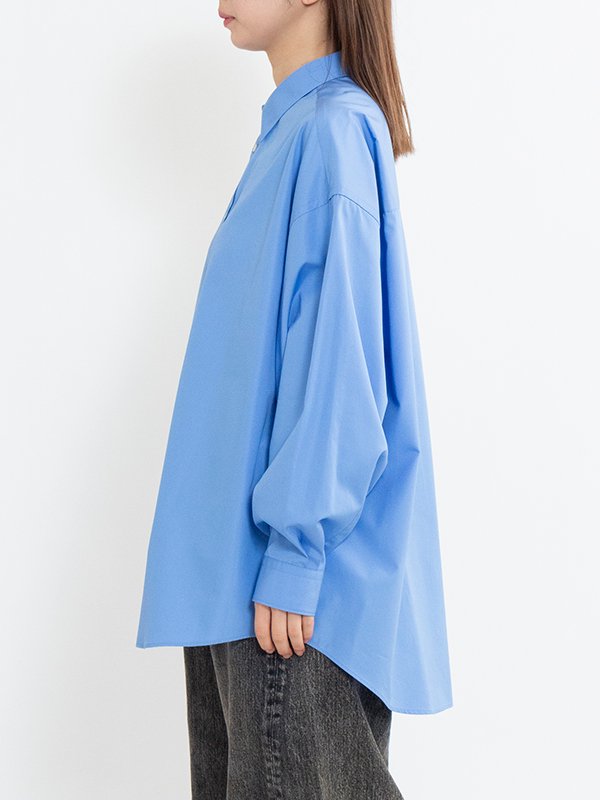 High Count Broad L/S Oversized Regular Collar Shirt-ハイ