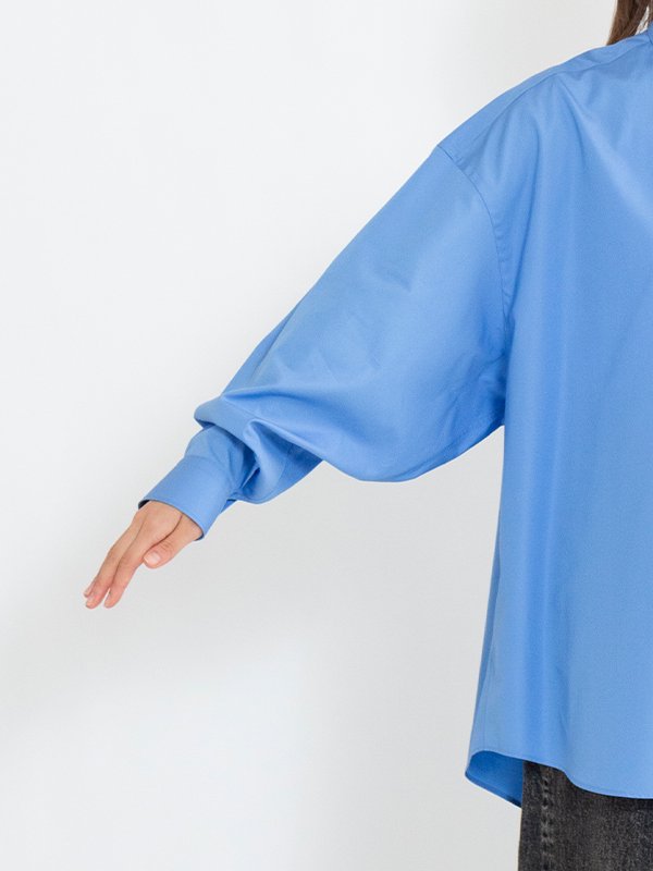 High Count Broad L/S Oversized Regular Collar Shirt-ハイ