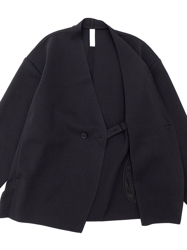 MILAN COLLARLESS DOUBLE BREASTED BOXY JACKET-ミランカラー