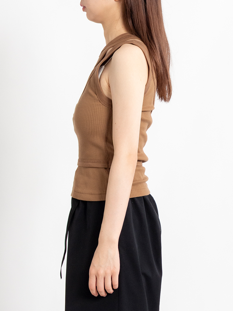 HYKE DOUBLE SHOULDER TANK TOPタンクトップ DOUBLE SHOULDER TANK TOP-ダブルショルダータンクトップ-HYKE