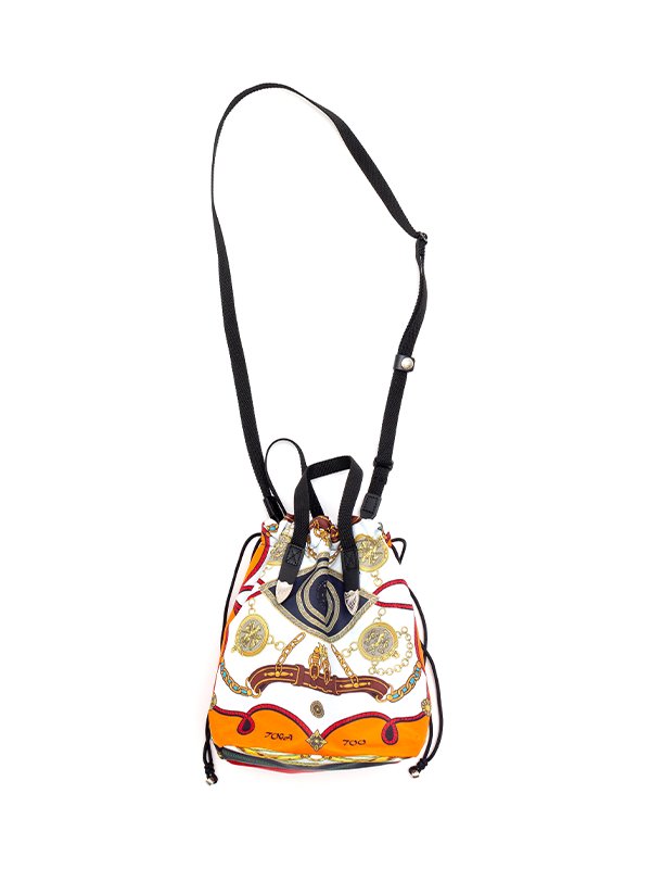 Print drawstring bag-プリントドローストリングバッグ-TOGA TOO