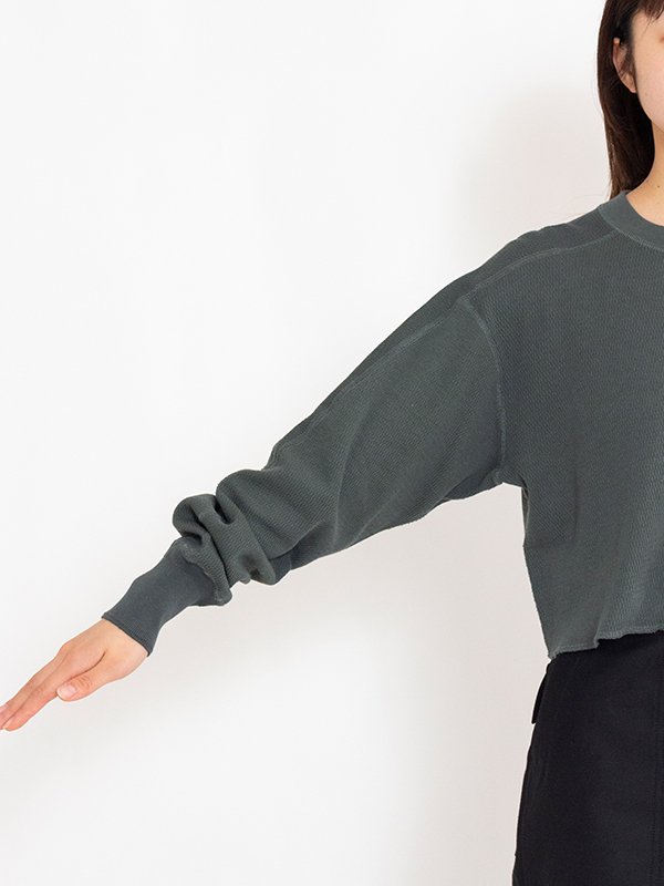 THERMAL CROPPED SHIRT-サーマルクロップドシャツ-HYKE（ハイク