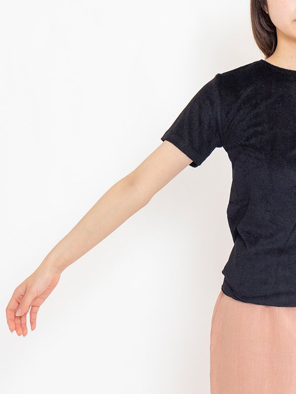 BASERANGE ベースレンジ 22SS OMO TEE ベロア Tシャツ M