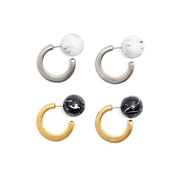 HOOP EARRINGS (SMALL)-フープイヤリング-HYKE(ハイク)通販 HOOP EARRINGS (SMALL)-フープイヤリング-HYKE(ハイク)通販