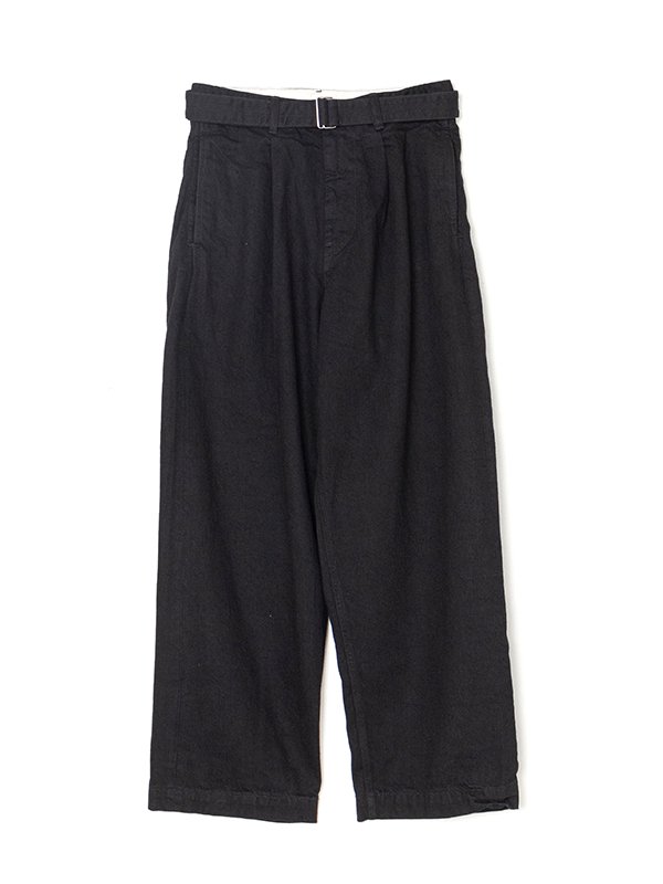 Selvage Denim Belted Pants-セルビッジデニムベルトパンツ