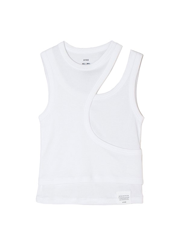 LAYERED TANK TOP-レイヤードタンクトップ-HYKE（ハイク）通販