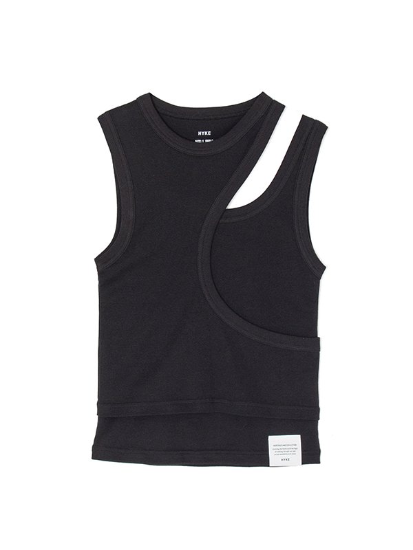 いラインアップ LAYERED TANK TOP-レイヤードタンクトップ-HYKE（ハイク）通販 Tops