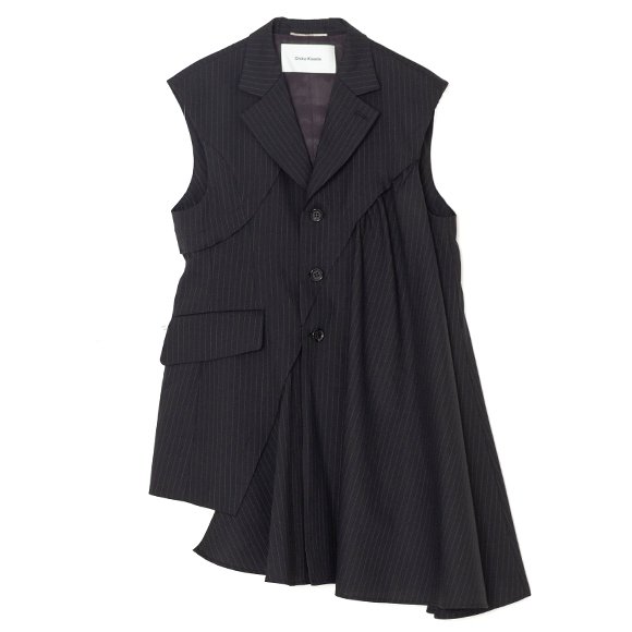 チカキサダ　chika kisada チュール　ジレ　ベスト　ジャケット　黒 Chika Kisada＞チュール コンビ ベスト