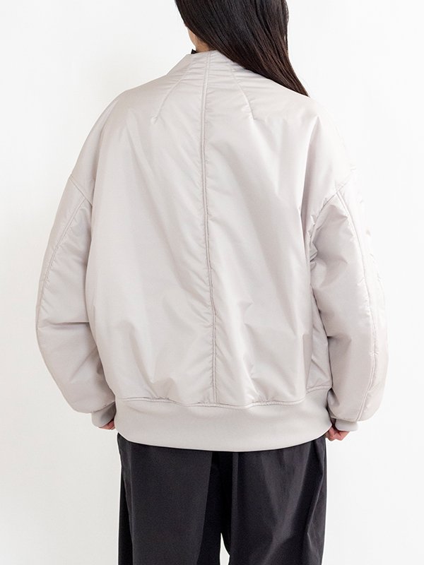 Cording Embroidery Collarless Flight Jacket-コーディングエン Cording Embroidery Collarless Flight Jacket-コーディングエン