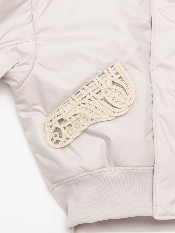 ジャケット・アウター mame kurogouchi Cord Embroidery Jacket Mame Kurogouchi】Cord Embroidery Detail Denim Jacket - navy