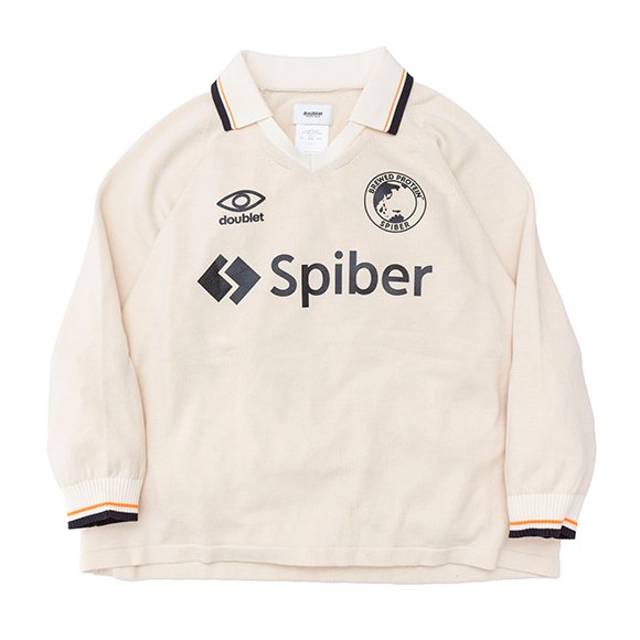 お値下げ可能 Doublet TEAM SPIBER フットボールニットシャツ TEAM SPIBER FOOTBALL KNITWEAR-チームスパイバーフットボール