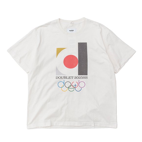 【関税込み】doublet ブラック 'DOUBLET2025SS' Logo Tシャツ doublet（ダブレット）2025SS ダブレット ロゴTシャツ
