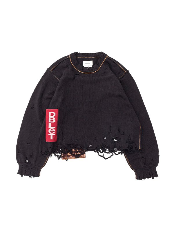 RECYCLE DENIM YARN PULLOVER-リサイクルデニムヤーンプル RECYCLE DENIM YARN PULLOVER-リサイクルデニムヤーンプル