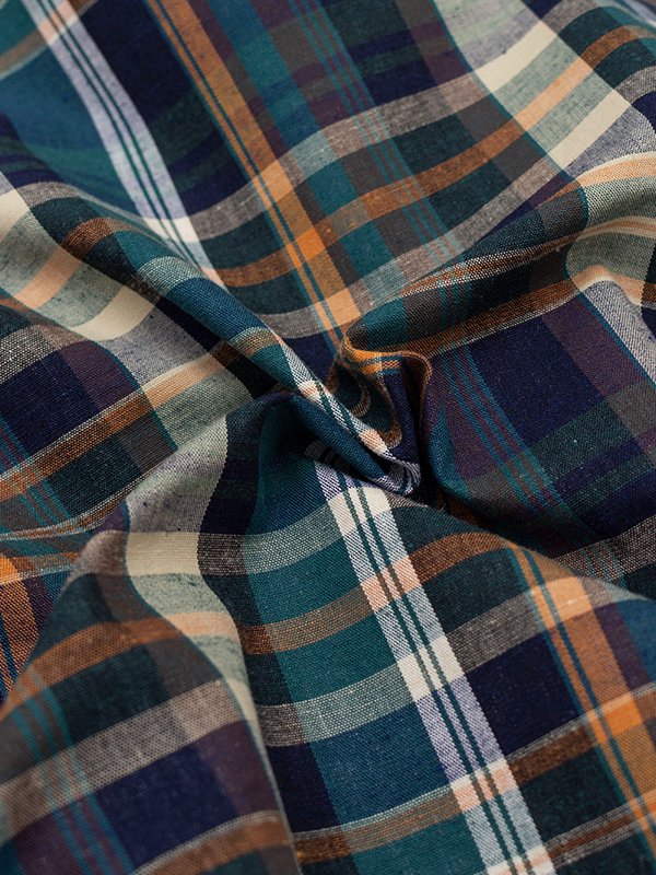 Cotton linen 3 layer check blouson-コットンリネン3レイヤー Cotton linen 3 layer check blouson-コットンリネン3レイヤー