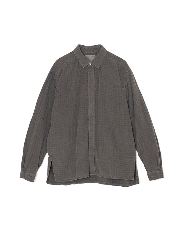 Organic cotton double gauze check country shirt-オーガニック