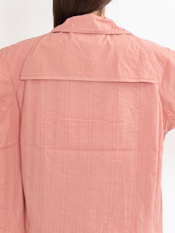 Organic cotton broadcloth motorcycle jacket-オーガニック