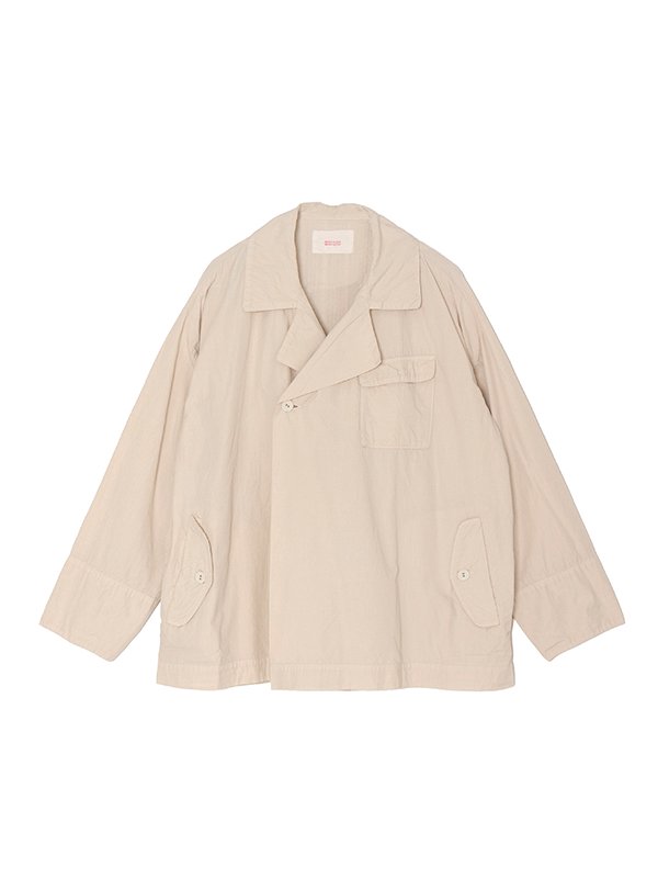 Organic cotton broadcloth motorcycle jacket-オーガニック