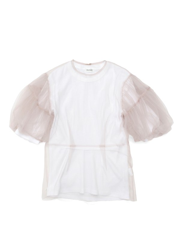 【2025年最新】海外限定の人気アイテム Tulle layered cutsew-チュールレイヤードカットソー-Chika トップス