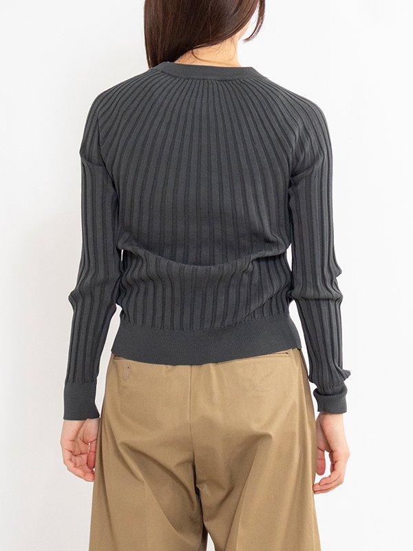 WIDE RIBBED SWEATER-ワイドリブスウェット-HYKE（ハイク）通販