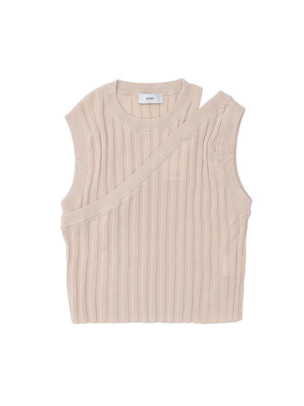 WIDE RIBBED DOUBLE SHOULDER SWEATER-ワイドリブダブル