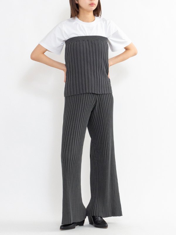 HYKE リブ編みビスチェ ブラック 中古・古着通販】HYKE (ハイク) CROCHETED CROPPED SWEATER TOP
