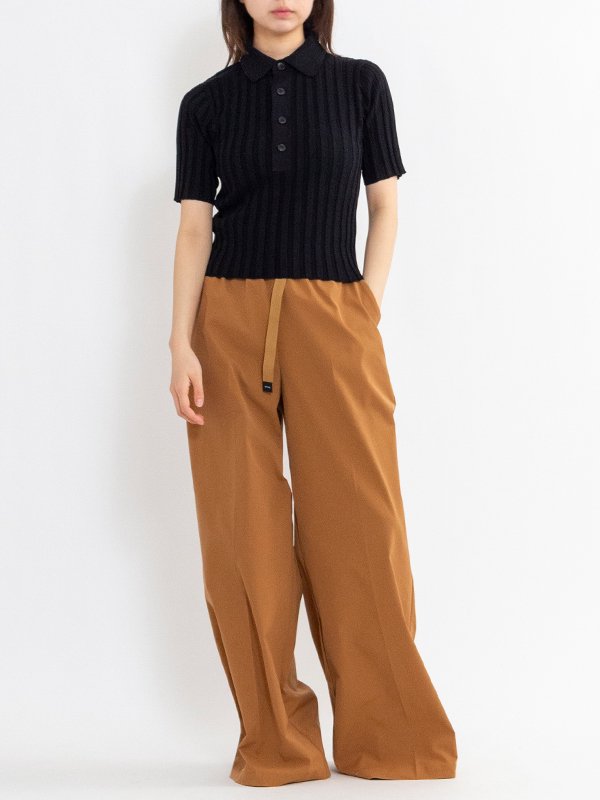 【現行品】 HYKE 25SS WIDE RIBBED POLO SWEATER WIDE RIBBED POLO SWEATER 25SS