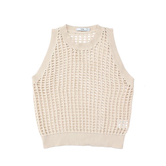 CROCHETED SWEATER TANK TOP-クロチェットセータータンクトップ