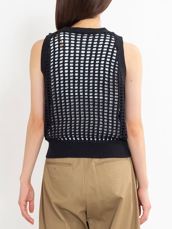 CROCHETED SWEATER TANK TOP-クロチェットセータータンクトップ