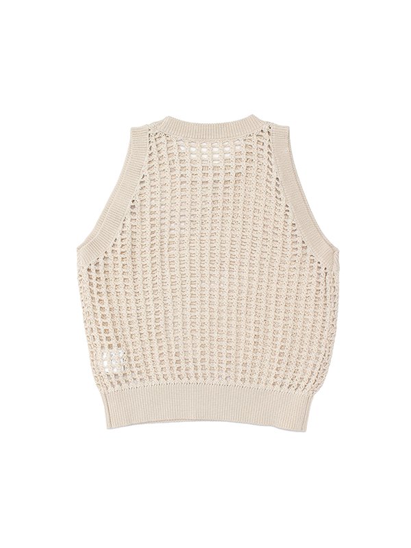 CROCHETED SWEATER TANK TOP-クロチェットセータータンクトップ