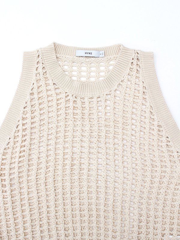 CROCHETED SWEATER TANK TOP-クロチェットセータータンクトップ