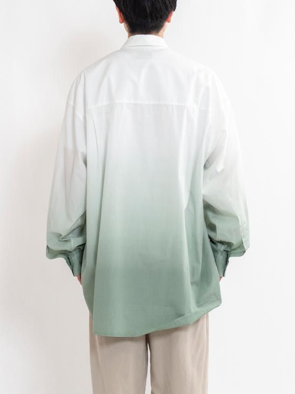 美品 サイズ1 グラフペーパー ブロード　レギュラーカラーシャツ　白 Graphpaper (グラフペーパー) Broad L/S Oversized Regular