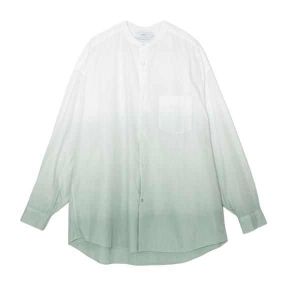 Broad L/S Oversized Band Collar Shirt-ブロードロングスリーブ
