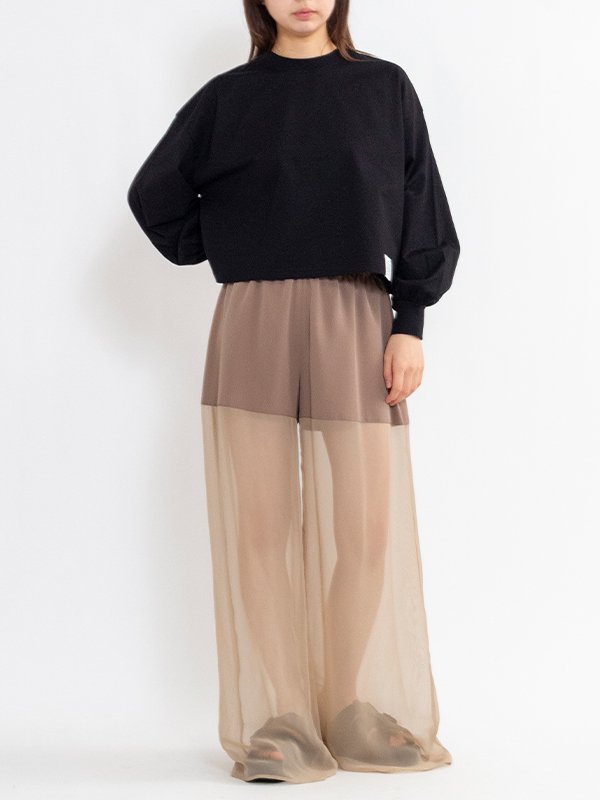 CROPPED LONG-SLV TEE BIG FIT (6.5OZ)-クロップドロング