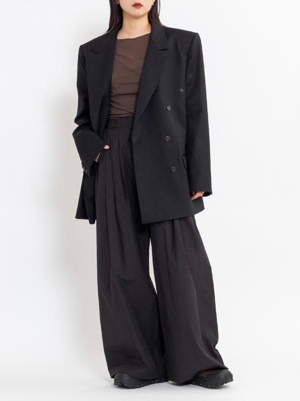 [AMOMENTO] DOUBLE BREASTED WOOL ジャケット★新作・25SS★ DOUBLE BREASTED WOOL JACKET-ダブルブレステッドウール