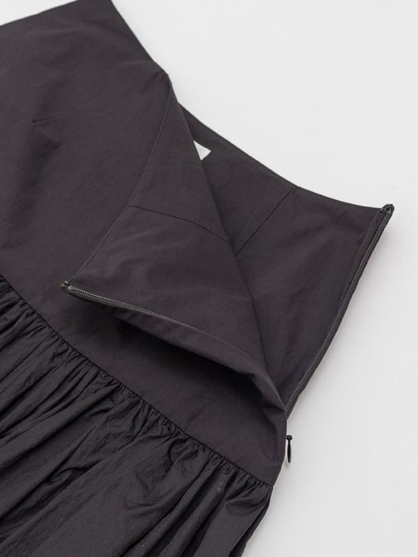 SHIRRING CULOTTE PANTS-シャーリングキュロットパンツ-AMOMENTO