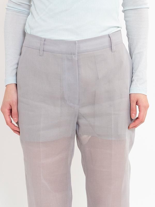 SHEER STRAIGHT FIT PANTS-シアーストレートフィットパンツ