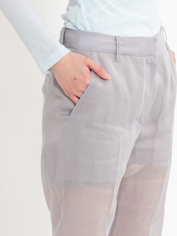 SHEER STRAIGHT FIT PANTS-シアーストレートフィットパンツ